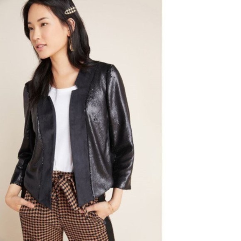 cropped sequin Anthropologie jacket - xs